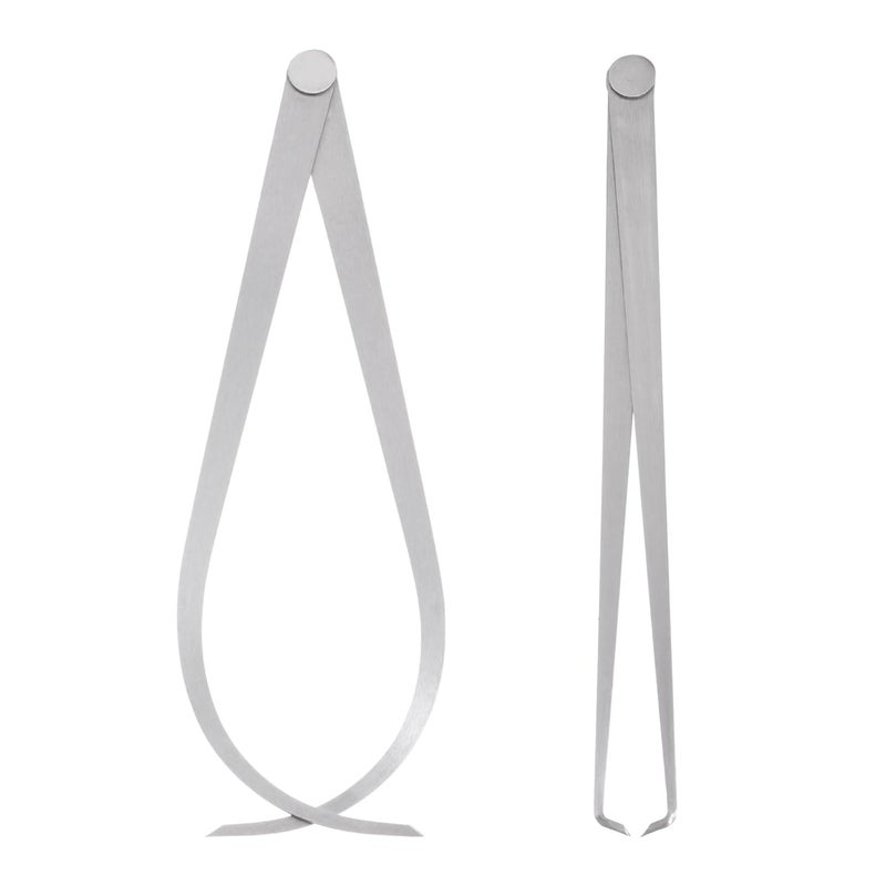 Kozelo Firm Joint Inside Outside Caliper Set - [12 Inch] Stainless Metal Firm Friction Joint Measurement Tool for Size Measuring Use, Silver Tone - Image 1